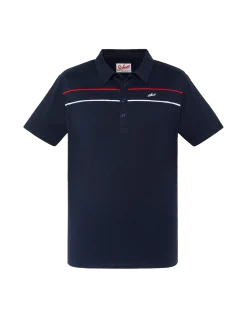 Polo bleu marine en jersey avec liserés contrastés - MARINE