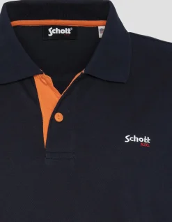 Polo bleu marine et orange - MARINE/ORANGE