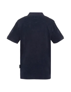 Polo bleu marine foncé avec logo rétro - MARINE FONCÉ