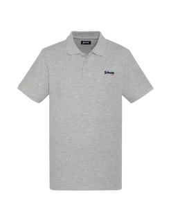 Polo gris clair en coton piqué - GRIS CLAIR