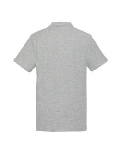 Polo gris clair en coton piqué - GRIS CLAIR