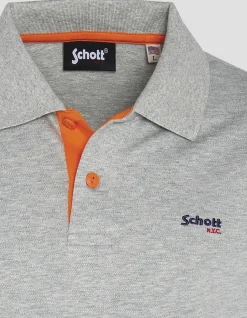 Polo gris et orange - GRIS/ORANGE