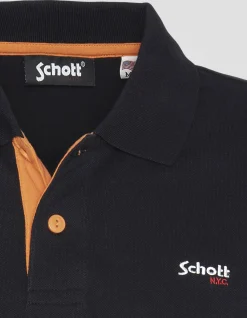 Polo noir et orange - NOIR/ORANGE