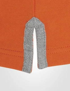 Polo orange et gris - ORANGE/GRIS