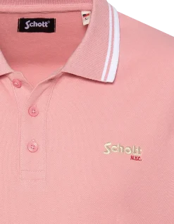 Polo rose en coton piqué - ROSE