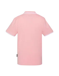 Polo rose pâle en coton piqué - ROSE PÂLE