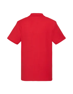 Polo rouge en coton piqué - ROUGE