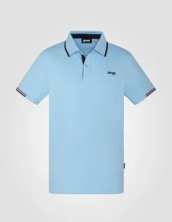 Polo rétro bleu ciel - BLEU CIEL