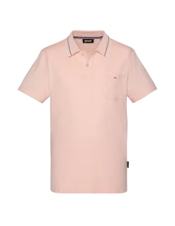 Polo rétro rose clair en coton piqué - ROSE CLAIR