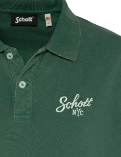 Polo vert avec logo rétro - VERT