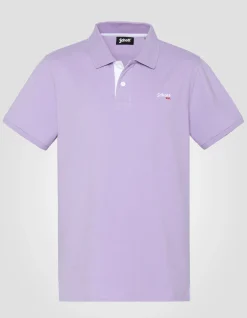 Polo violet pastel et blanc - VIOLET PASTEL/BLANC
