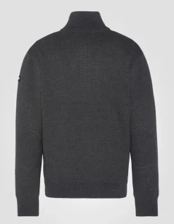 Pull anthracite à col zippé - ANTHRACITE