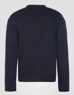 Pull army bleu marine à col rond - MARINE
