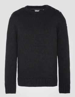Pull army noir à col rond - NOIR