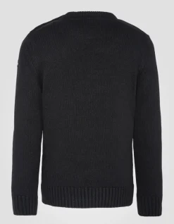 Pull army noir à col rond - NOIR