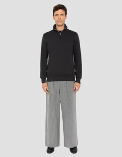 Pull camionneur anthracite chiné en maille fine - ANTHRACITE CHINÉ