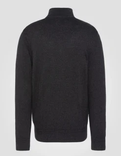 Pull camionneur anthracite chiné en maille fine - ANTHRACITE CHINÉ