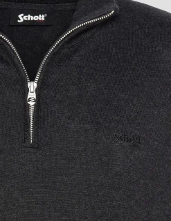Pull camionneur anthracite chiné en maille fine - ANTHRACITE CHINÉ