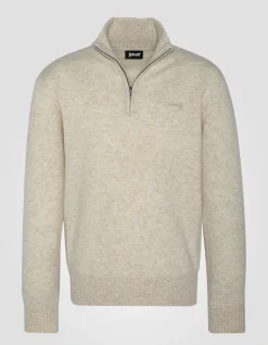Pull camionneur blanc en lambswool - BLANC CASSÉ