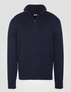 Pull camionneur bleu marine en lambswool - MARINE