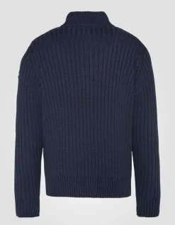 Pull camionneur bleu marine recyclé - MARINE