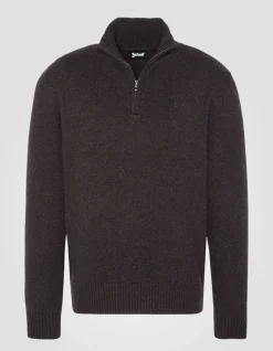 Pull camionneur café en lambswool - CAFÉ