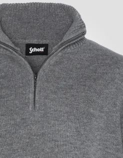 Pull camionneur gris chiné en lambswool - GRIS CHINÉ