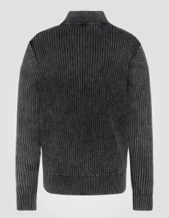 Pull camionneur noir côtelé - NOIR
