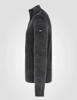 Pull camionneur noir côtelé - NOIR
