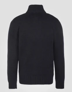 Pull camionneur noir en lambswool - NOIR