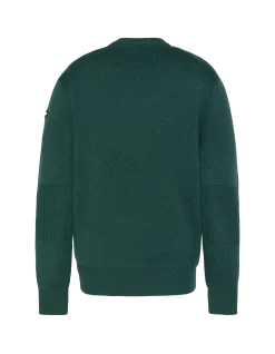 Pull col rond vert forêt, maille milano - VERT FORÊT