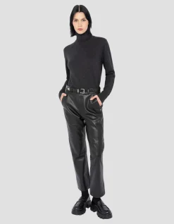 Pull col roulé anthracite chiné en maille fine - ANTHRACITE CHINÉ