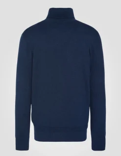 Pull col roulé bleu royal en maille fine - BLEU ROYAL