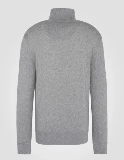 Pull col roulé gris chiné en maille fine - GRIS CHINÉ