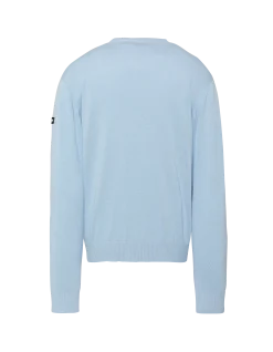 Pull léger bleu clair col rond - BLEU CLAIR