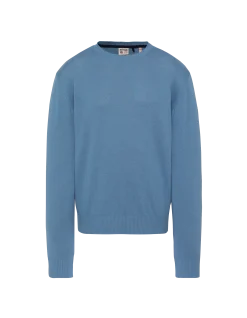 Pull léger bleu gris col rond - BLEU GRIS