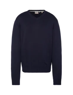 Pull léger bleu marine col V - MARINE