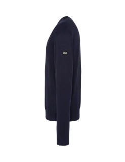 Pull léger bleu marine col V - MARINE
