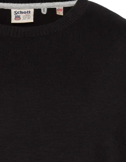 Pull léger noir col rond - NOIR