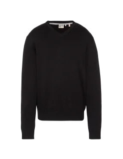 Pull léger noir col V - NOIR