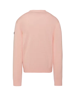 Pull léger rose pâle col V - ROSE PÂLE