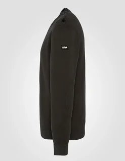Pull militaire kaki foncé à col rond - KAKI FONCÉ