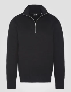 Pull noir à col zippé - NOIR