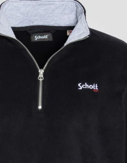 Pull polaire zippé bleu marine - MARINE