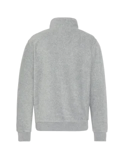 Pull polaire zippé gris chiné - GRIS CHINÉ