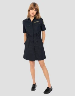 Robe army bleu marine badgée - MARINE