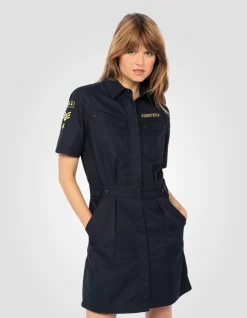 Robe army bleu marine badgée - MARINE