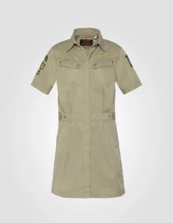 Robe army sage kaki badgée - SAGE KAKI
