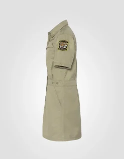 Robe army sage kaki badgée - SAGE KAKI