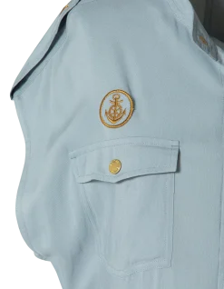 Robe bleu ciel sans manche army - BLEU CIEL